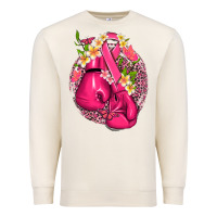 Sandshell cancer boxing gloves with ribbon Premium Sweatshirt - NancyCooperArtShop