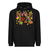 Black Texas Mardi Gras Heavyweight Hoodie - NancyCooperArtShop