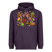 Plum Texas Mardi Gras Heavyweight Hoodie - NancyCooperArtShop