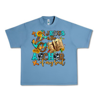 Pebble Blue jesus is the anchor of my soul Urban Heavy Tee - AdoDesignShop