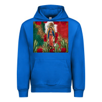 Cobalt Our Lady Of Guadalupe Mexican Flag Roses Cactus Urban Hoodie - FaDigitalArtStudio