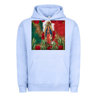 Pigment Grape Ice Our Lady Of Guadalupe Mexican Flag Roses Cactus Urban Hoodie - FaDigitalArtStudio