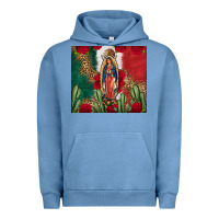 Our Lady Of Guadalupe Mexican Flag Roses Cactus Urban Hoodie | Teevron