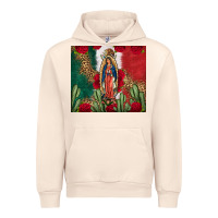 Sandshell Our Lady Of Guadalupe Mexican Flag Roses Cactus Urban Hoodie - FaDigitalArtStudio