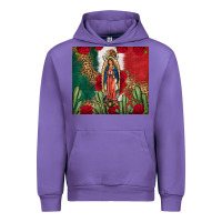 Tulip Our Lady Of Guadalupe Mexican Flag Roses Cactus Urban Hoodie - FaDigitalArtStudio