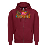Burgundy cowgirl Zipper Hoodie - LillyAllenDesigns