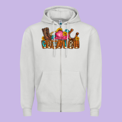 Cowgirl Zipper Hoodie Designed By Lillyallendesigns