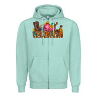 Seafoam cowgirl Zipper Hoodie - LillyAllenDesigns