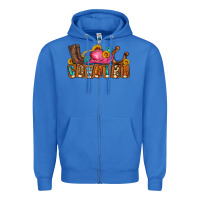 True Royal cowgirl Zipper Hoodie - LillyAllenDesigns