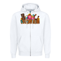 White cowgirl Zipper Hoodie - LillyAllenDesigns