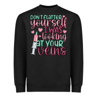 Black don't flatter yourself i was looking at your veins Heavyweight Sweatshirt - MaliasSmallBusiness