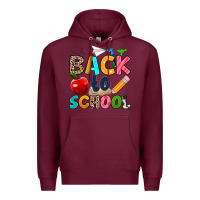 Burgundy back to school Premium Hoodie - texasbilliewilder