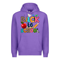 Purple back to school Premium Hoodie - texasbilliewilder