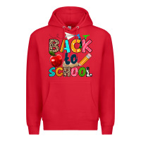Red back to school Premium Hoodie - texasbilliewilder