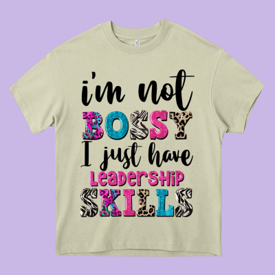 ı'm Not Bossy ı Just Have Leadership Skills Heavy Core Tee Designed By Fadigitalartstudio
