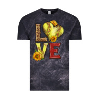 Cloud Black western love softball Vintage Tee - LillyAllenDesigns