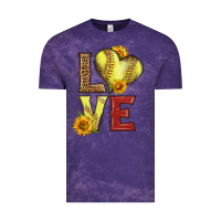 Cloud Purple western love softball Vintage Tee - LillyAllenDesigns