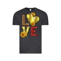 Vintage Black western love softball Vintage Tee - LillyAllenDesigns