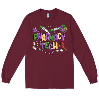 Burgundy pharmacy tech Long Sleeve Tee - MaliasSmallBusiness