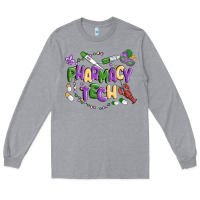 Heather Grey pharmacy tech Long Sleeve Tee - MaliasSmallBusiness