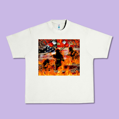 Western Firefighters With Thin Red Line Urban Heavy Tee Designed By Lillyallendesigns