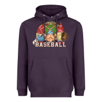 Plum Baseball gnomes Heavyweight Hoodie - NancyCooperArtShop