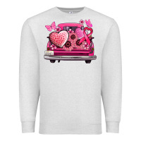 Oatmeal Heather cancer truck back view Premium Sweatshirt - NancyCooperArtShop