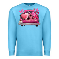 Ocean Blue cancer truck back view Premium Sweatshirt - NancyCooperArtShop