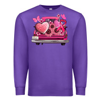 Purple cancer truck back view Premium Sweatshirt - NancyCooperArtShop