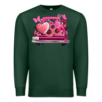 Sports Green cancer truck back view Premium Sweatshirt - NancyCooperArtShop