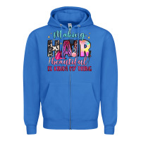 True Royal making hair beautiful is kinda my thing Zipper Hoodie - LillyAllenDesigns
