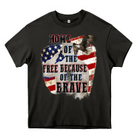 Asphalt Home of the free because of the brave 4th of july Heavy Core Tee - CowGirlArtShop
