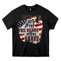 Black Home of the free because of the brave 4th of july Heavy Core Tee - CowGirlArtShop