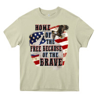 Mossy Home of the free because of the brave 4th of july Heavy Core Tee - CowGirlArtShop
