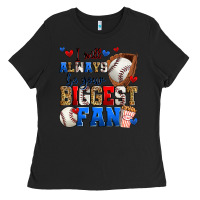 Black i will always be your biggest fan baseball Ladies Tee - Zillion Design Studio
