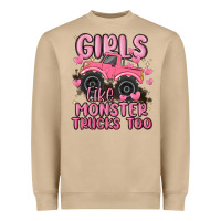 Mushroom girls like monster trucks too Heavyweight Sweatshirt - MaliasSmallBusiness