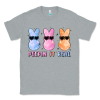 Heather Grey peepin it real easter glitter Classic Tee - MaliasSmallBusiness