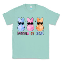 Seafoam peepin it real easter glitter Classic Tee - MaliasSmallBusiness
