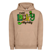 Pigment Burro One lucky mom St. Patrick's Urban Hoodie - OliviaCreatesArt