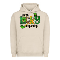 Pigment French Oak One lucky mom St. Patrick's Urban Hoodie - OliviaCreatesArt