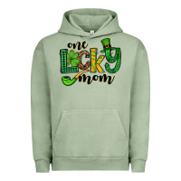 Pigment Oil Green One lucky mom St. Patrick's Urban Hoodie - OliviaCreatesArt