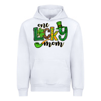 White One lucky mom St. Patrick's Urban Hoodie - OliviaCreatesArt