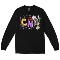 Black cna mardi gras Long Sleeve Tee - MaliasSmallBusiness