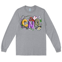 Heather Grey cna mardi gras Long Sleeve Tee - MaliasSmallBusiness