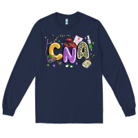 Navy cna mardi gras Long Sleeve Tee - MaliasSmallBusiness