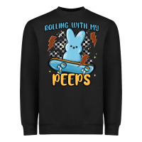 Black skateboard bunny Heavyweight Sweatshirt - MaliasSmallBusiness