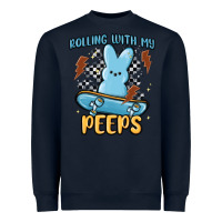 Navy skateboard bunny Heavyweight Sweatshirt - MaliasSmallBusiness