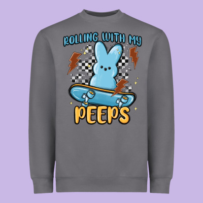 Skateboard Bunny Heavyweight Sweatshirt Designed By Maliassmallbusiness