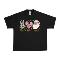 Black pink peace love christmas Urban Heavy Tee - NancyCooperArtShop