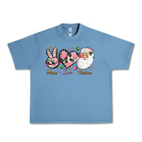 Pebble Blue pink peace love christmas Urban Heavy Tee - NancyCooperArtShop
